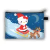 Nuevo Monedero Grande de Navidad de Hello Kitty para Niños, Bolso de Mano con Asa Larga de Gran Capacidad para Cosméticos, Lindo Bolso Cruzado