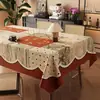 Toalha de mesa retrô estilo francês, novo design 2026, impermeável, resistente a óleo, não precisa lavar, retangular, capa de mesa de centro de alta qualidade