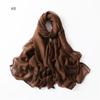 Bufanda chal para mujer de color sólido fino y liso transfronterizo, algodón y cáñamo de hilo Bali, monocromática con salpicaduras doradas, una generación de cabello