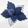 Flores artificiales con purpurina dorada navideña 21486 Accesorios para coronas navideñas Decoraciones navideñas Flores artificiales