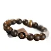 Pulsera de Buda de Madera de Agar Natural con Colgantes de Alta Calidad de los Doce Signos del Zodíaco y las Ocho Deidades Guardianas, Disponible en Varios Tamaños, En Stock