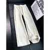 Pantalones de traje a rayas de pierna ancha con cordón de diseño casual americano transfronterizo para hombres y mujeres, primavera y otoño, holgados, sensación relajada, pantalones largos, modernos