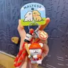 Línea Deportiva Llavero Cachorro Colgante para Mochila de Béisbol Llavero Lindo Colgante Sanador Colgante de Perro para Pareja