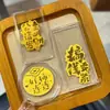 Pegatinas de Teléfono de Oro Puro 999 para la Salud, la Seguridad y la Felicidad, Pequeños Regalos Populares, Mismo Estilo que la Tienda en Shuibei, Disponible al por Mayor