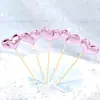 Bandera de Cuero Brillante Reflectante de PU Estrella de Cinco Puntas Inserto para Pastel de Cumpleaños Horneado Tarta Postre Mesa Tarjeta Inserto de Nube