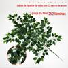 Folhas de Figueira da Índia Simuladas para Decoração de Jardim, Folhas Artificiais com Adesivo, Folhas de Galho Grande, Plantas Verdes