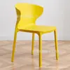 Silla de Comedor de Plástico Simple Nórdica Silla Moderna para el Hogar con Respaldo Taburete Grueso Casual Silla de Comedor Apilable Creativa de Colores