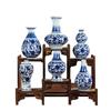 Vaso de Porcelana Azul e Branco Ornamentos Arranjo de Flores Suporte Antigo Cuia Pequena Artesanato Antigo Fábrica de Vasos Cerâmicos Cadeia de Suprimentos Atacado
