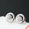 Pabellón Nafu Joyería de Plata al por Mayor Pendientes Pequeños de Plata 925 con Diamante Pendientes de Botón de Plata de Moda para Mujer