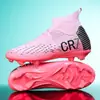 Chuteiras de Cano Alto, Tênis com Travas, Sapatos Esportivos Antiderrapantes com Travas Longas para Estudantes, Adultos e Crianças, Tênis de Treinamento Profissional Masculino, Transfronteiriço