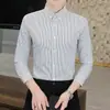 Recomendación de Venta Caliente: Camisa de Manga Larga a Rayas de Cuatro Colores Estilo Nuevo Ligero de Negocios
