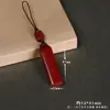 Cadena para Teléfono Móvil de Arena Púrpura y Oro de Gama Alta Llavero Largo de Cinabrio Colgante Exquisito de Unidad USB Regalo Venta al por Mayor