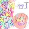 Acrílico Luz Colorido Dibujo Animado Lazo Estrella de Cinco Puntas Agujero Vertical Cuentas Sueltas Pulsera DIY Colgante Accesorios de Joyería