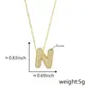 Colgante de letra inglesa 26 con incrustaciones de circonita de cobre transfronterizo, letra gruesa de moda popular, accesorios DIY al por mayor
