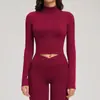 Chaqueta de Yoga Transpirable con Cuello Alto y Cremallera, Ajustada y Moderna para Correr al Aire Libre y Ropa Deportiva Casual 2539