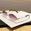 Design de Nicho Europeu e Americano Óculos de Sol Sem Aro em Forma de Losango Estilo Literário Luxo Leve Óculos de Sol com Proteção Solar Marca Tendência Óculos de Formato Especial Retrô