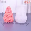 Serie de Árbol de Navidad con Flores Molde de Silicona Flor de Rosa Adorno de Velas Aromáticas DIY Molde para Hornear Mousse