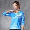 Camiseta de manga larga para bádminton de Otoño e Invierno, uniforme para hombre y mujer, camiseta de equipo de secado rápido, traje de uniforme de tenis de mesa para niños, impresión