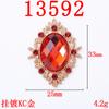 Material de joyería de abanico antiguo para bricolaje, ropa de novia, serie roja, placa de flores, accesorios de aleación de joyería, venta al por mayor