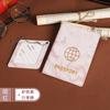 Etiqueta de equipaje transfronteriza en stock, tarjetero para pasaporte, traje estilo INS marmoleado, funda protectora para pasaporte de PU, bolsa para pasaporte y certificado