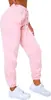 Ropa para Mujer de Comercio Exterior Transfronterizo Europeo y Americano Nueva para Otoño e Invierno Pantalones Jogger Deportivos Casuales Sueltos con Cordón de Pierna Ancha para Mujer