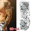 Venda por atacado tatuagem braço inteiro carpa flor braço sol Wukong caveira impermeável tatuagem adesivo braço inteiro tatuagem