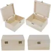 Caja de madera color natural con hebilla metálica vintage, se puede usar como caja de regalo para pasteles de luna, caja para pasteles, caja de almacenamiento para snacks, dulces