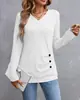 2026 Nuevo Modelo Amazon Ebay Sitio Independiente Europeo y Americano Primavera y Otoño Nuevo Color Sólido Manga Larga Botón Casual Camiseta Transfronterizo