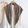 Fajín Triangular de Sarga Moda Primavera, Verano y Otoño Bufanda de Seda Retro Coreana Bufanda Triangular Fina para Mujer Baotou
