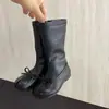 Otoño 2026 Nuevas Botas Largas de Cuero con Lazo para Niñas Estilo Coreano Simples Elegantes Color Sólido Moda Infantil Botas Individuales
