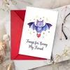 Compra directa transfronteriza de tarjetas de felicitación divertidas de Halloween para cementerio de fantasmas, tarjetas de regalo de invitación creativas y peculiares