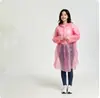 Impermeable desechable de PE para adultos, engrosado, adecuado para áreas escénicas, conciertos, parques de atracciones, impermeable desechable transparente y colorido