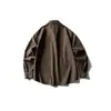 Yidao Vintage 2026 Primavera Nuevo Tendencia Retro Japonesa Bolsillo con Parche Corte Holgado Cuadros Cuello Camisero Manga Larga Camisa