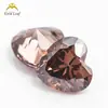 3x3 ~ 10x10mm formato de coração de pêssego zircônia de cor preciosa coleção zircônia pedra bruta atacado zircônia cúbica sintética