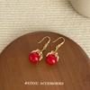 Pendientes sencillos retro de perla roja de Ankora, diseño de nicho, ligeros, lujosos, elegantes, a la moda, exquisitos y versátiles.