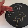 Pendientes de Aro Cruzados con Línea Metálica Estilo Europeo y Americano para Mujer, Pinzas para Orejas de Gama Alta de Nicho que Realzan la Apariencia del Rostro