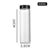 Frasco de Almacenamiento Transparente de Bambú Personalizado, Frasco Sellado, Frasco para Almacenar Té, Botella Espesa para Almacenar Frutas Secas y Granos, Frasco de Vidrio