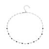 Acero de titanio collar multicolor corazón de melocotón acero inoxidable multicolor nicho europeo y americano color que no se desvanece cuentas redondas sexo femenino viento frío