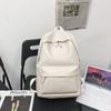 Mochila escolar de piel sintética suave para mujer, mochila de viaje informal para estudiante universitario japonés, mochila informal de gran capacidad para computadora, moda masculina