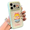 Pegatina de bebé llorando de dibujos animados se transforma instantáneamente en una funda transparente de cielo estrellado de dopamina adecuada para iPhone 16 y Apple 17 Pro Max