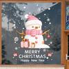 Muñeco de Nieve Navideño Transfronterizo Nuevas Decoraciones Navideñas Pegatinas Electrostáticas Rejillas para Ventanas Diseño de Escena Pegatinas para Puertas de Vidrio Nuevo Estilo
