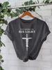 En Stock Camiseta para Mujer de Cuello Redondo Europea y Americana Incluso en la Oscuridad Amazon En Stock Holgada de Manga Corta Comercio Exterior