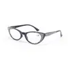 Gafas de Lectura de Lujo Ligero de Moda Incrustadas con Diamantes para Mujer, Protección Ocular de Alta Definición, Antiluz Azul, Gafas para Personas Mayores, Gafas Lisas Retro Ojo de Gato