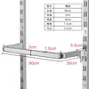 Yi Biao AA Post Poste de Escalera de Acero Inoxidable Gancho para Estante Soporte de Exhibición de Ropa Accesorios para Tienda de Ropa Poste de Montaje a Pared de Barra de Acero AA