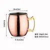 Taza Mule Bar Acero Inoxidable 304 Metal Moscow Mule Martillada Copa de Cóctel Julep Cobre Copa de Cóctel Transfronterizo