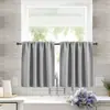 Bestseller transfronteiriço: Cortina curta de cor sólida de alta precisão para decoração de casa, cortina blackout para cozinha, banheiro, sala de estar, divisória e cortina de porta