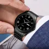Reloj Romano de Doble Calendario para Hombre Estilo Retro Moda Escala Reloj de Cuarzo Reloj Impermeable Correa de Acero Reloj de Estilo Simple para Hombre