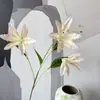 Nuevas Flores Artificiales de Narciso y Lirio 3D, Flores Artificiales para Salones de Banquetes de Bodas, Arreglos Florales para Pasillos de Bodas, Flores de Seda