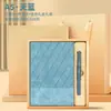 Set de regalo de cuaderno de negocios personalizable con impresión de logotipo, bloc de notas engrosado, cuaderno encuadernado en piel, libro de registro de reuniones