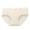 Calcinhas femininas de algodão puro com forro de algodão puro, laço de estudante, estampa floral pequena, cós de renda sexy, cintura média, calcinhas triangulares respiráveis